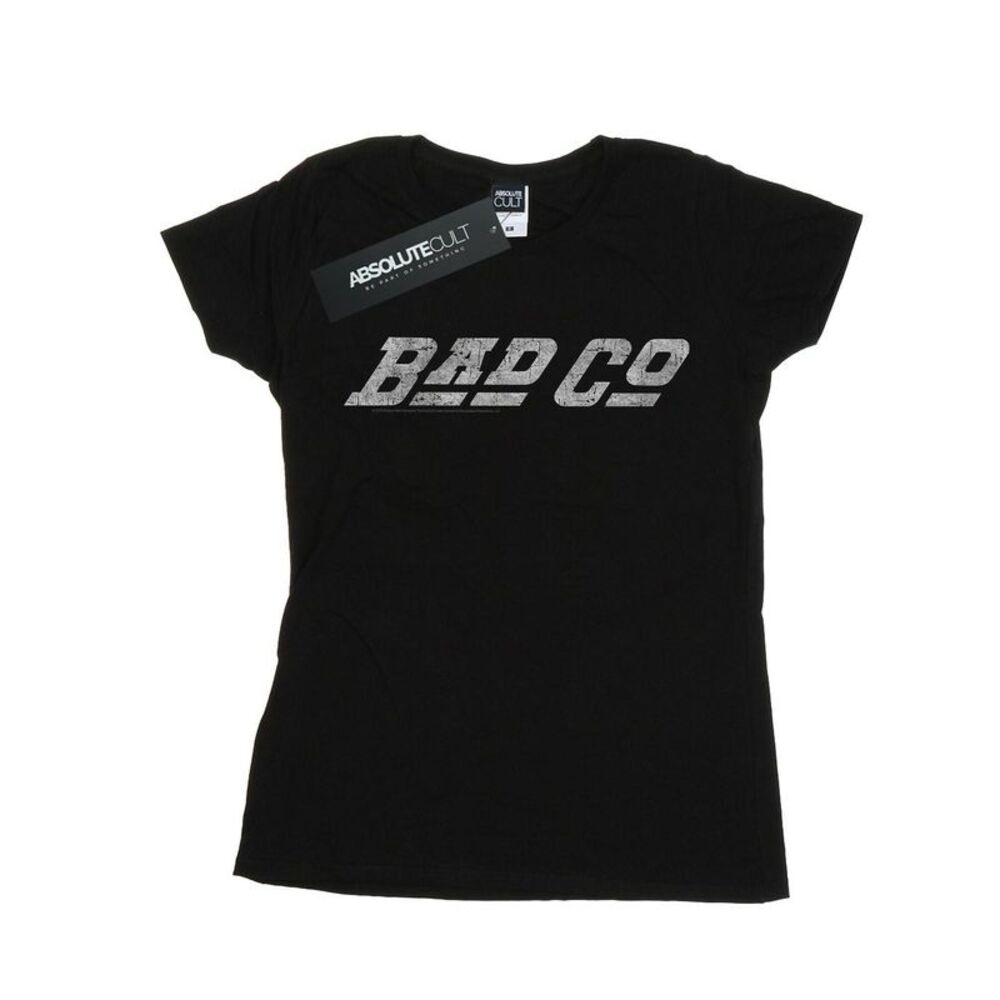 Bad Company Womens/Ladies Straight Logo Cotton T-Shirt / Black